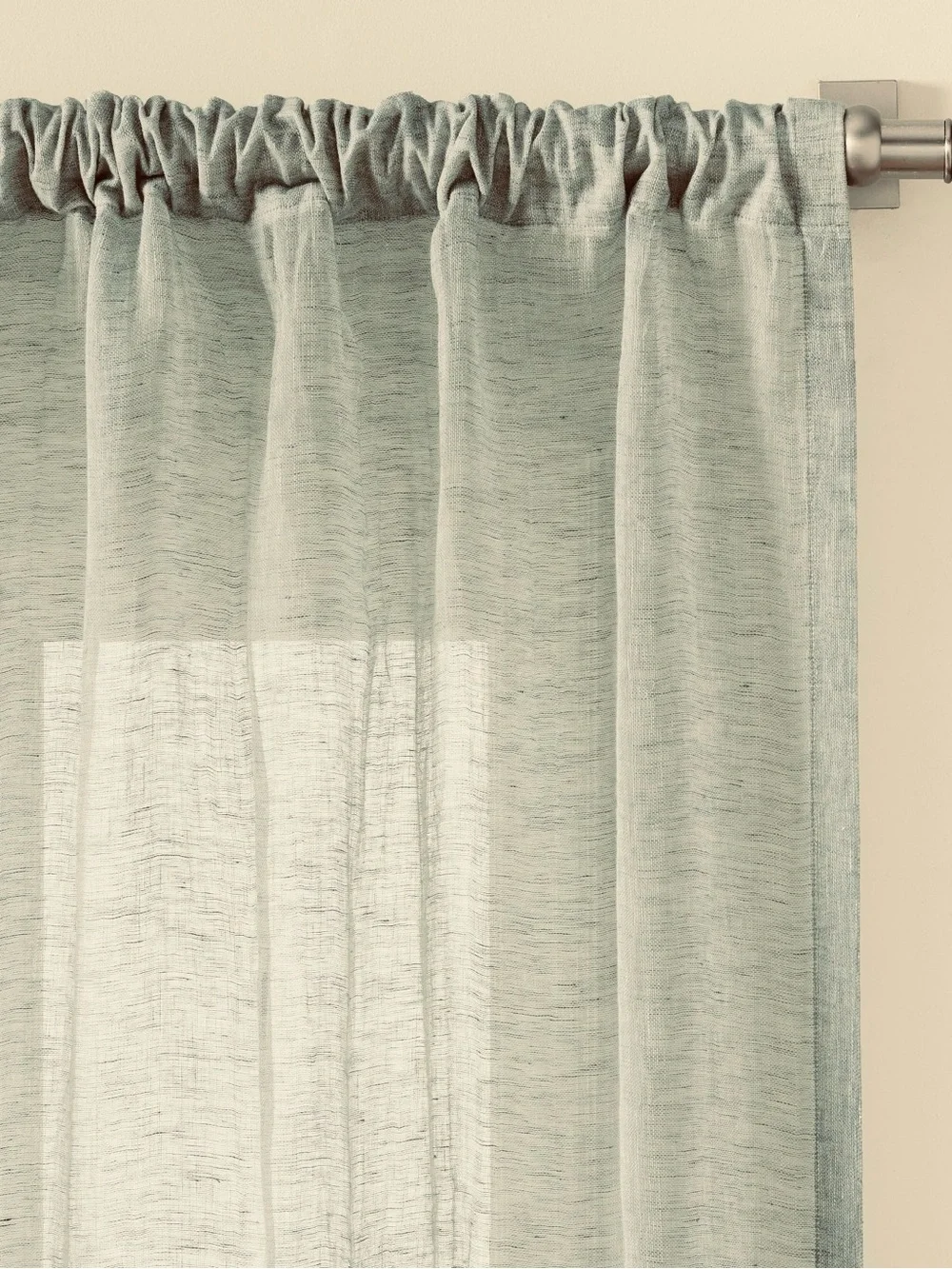 Pottery Barn 100% Linen set off 2 ~ Sheer Curtains 96”